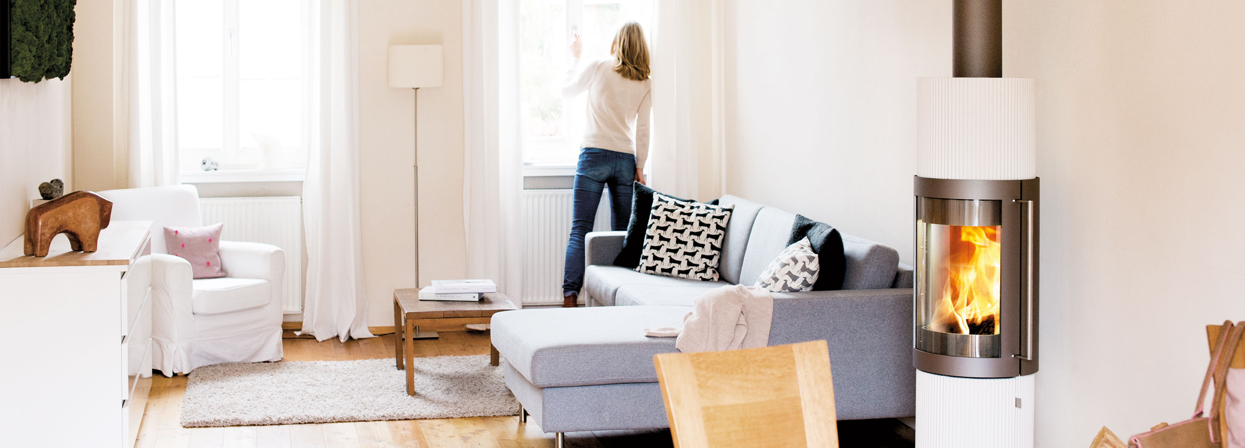 HASE Kaminofen Elvas Wohnraumbild 